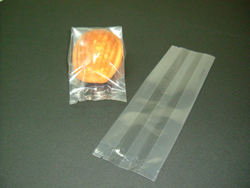 画像1: ガス袋ガセットタイプ 透明ナイロン 55x35x150ｍｍ